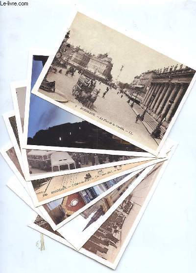 LE TRAMWAY A BORDEAUX - hier et aujourdh'ui - lot de 7 cartes postales