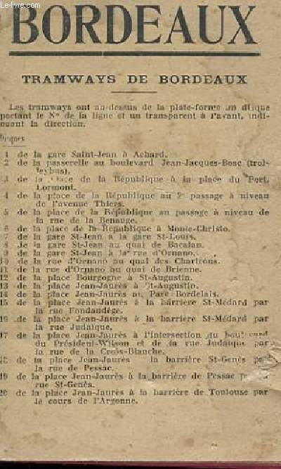 TRAMWAYS DE BORDEAUX