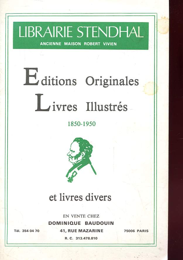 CATALOGUE DE VENTES AUX ENCHERES n6 : Editions originales Livre Illustrs 1850-1950 et Livres divers
