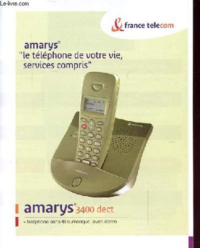 MANUEL D'UTILISATION : Amarys 3400 dect 