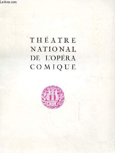 THEATRE NATIONAL DE L'OPERA COMIQUE