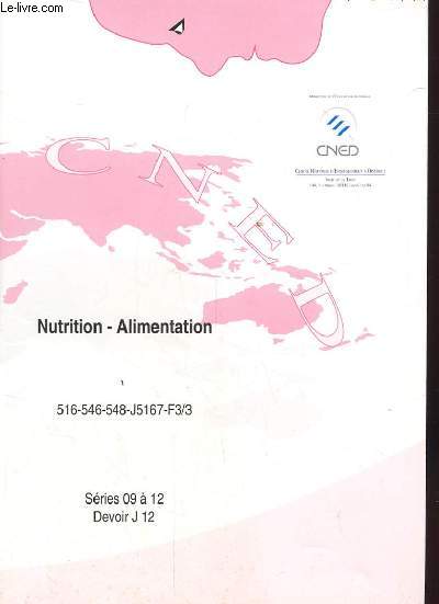 NUTRITION ET ALIMENTATION SERIE 09 A 12