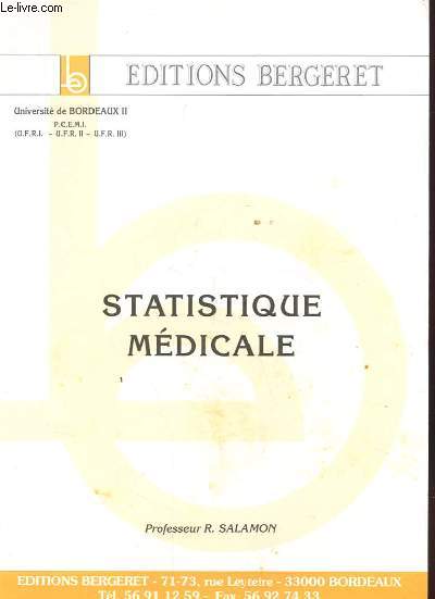 STATISTIQUE MEDIACALE. UNIVERSITE DE BORDEAUX II. P.C.E.M.1