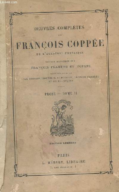 OEUVRES COMPLETES DE FRANCOIS COPPEE. PROSE. TOME 2.