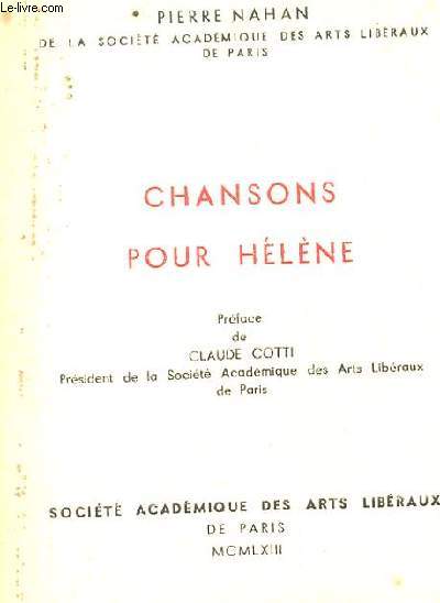 CHANSONS POUR HELENE.