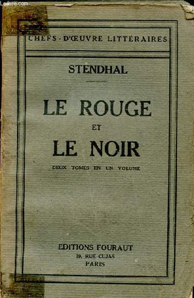 LE ROUGE ET LE NOIR. 2 TOMES EN 1 VOLUMES