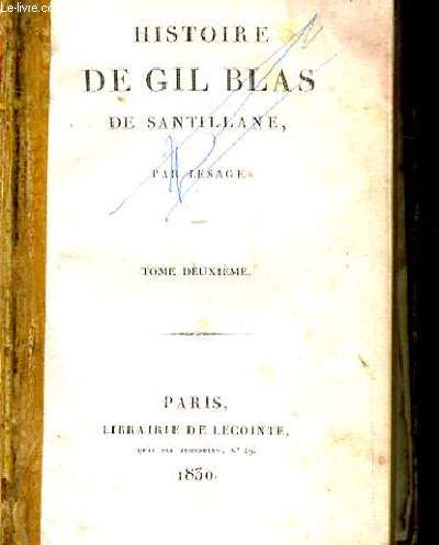 HISTOIRE DE GIL BLAS. TOME 2 ET 3 EN UN SEUL VOLUME