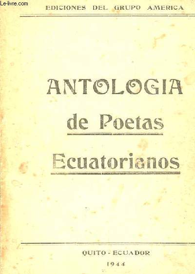ANTOLOGIA DE POETAS ECUATORIANOS