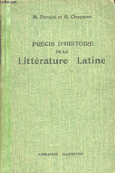 PRECIS D'HISTOIRE DE LA LITTERATURE LATINE
