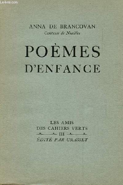 POEMES D'ENFANCE