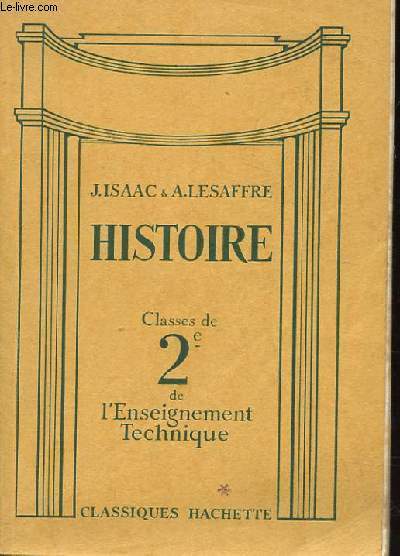 HISTOIRE CLASSES DE SECONDE DE L'ENSEIGNEMENT TECHNIQUE