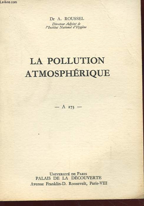 LA POLLUTION ATMOSPHERIQUE. A 273