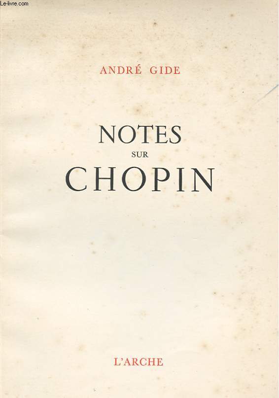 NOTES SUR CHOPIN