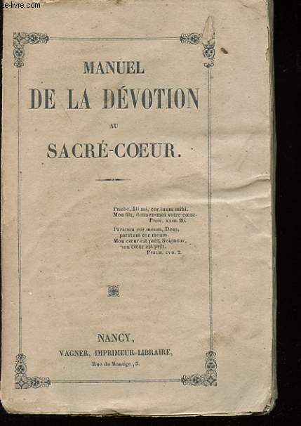 MANUEL DE DEVOTION AU SACRE-COEUR