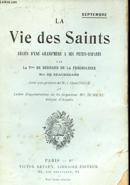 LA VIE DES SAINTS. RECITS D'UNE GRAND'MERE A SES PETITS-ENFANTS.