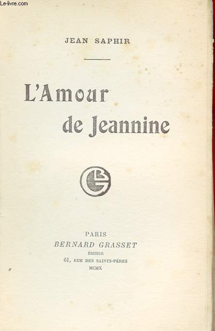 L'AMOUR DE JEANNINE