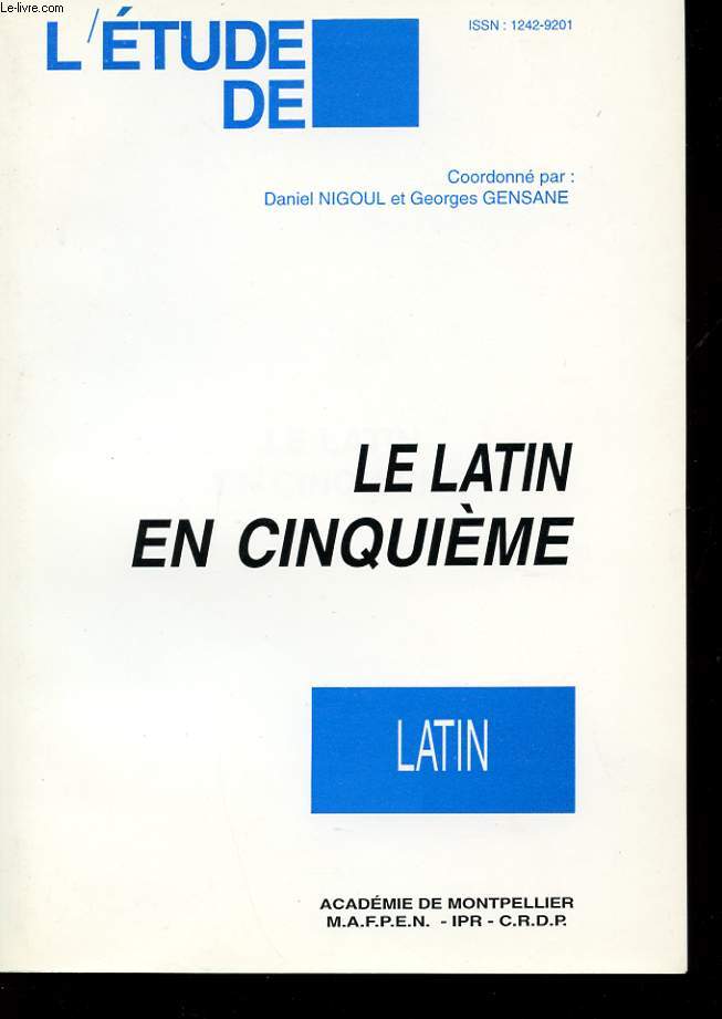 LE LATIN EN CINQUIEME