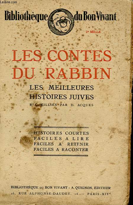 LES CONTES DU RABBIN. LES MEILLEURES HISTOIRES JUIVES