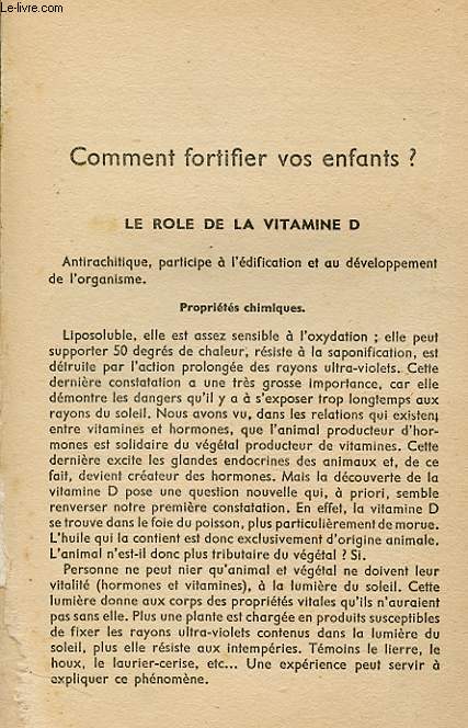 COMMENT FORTIFIER VOS ENFANTS