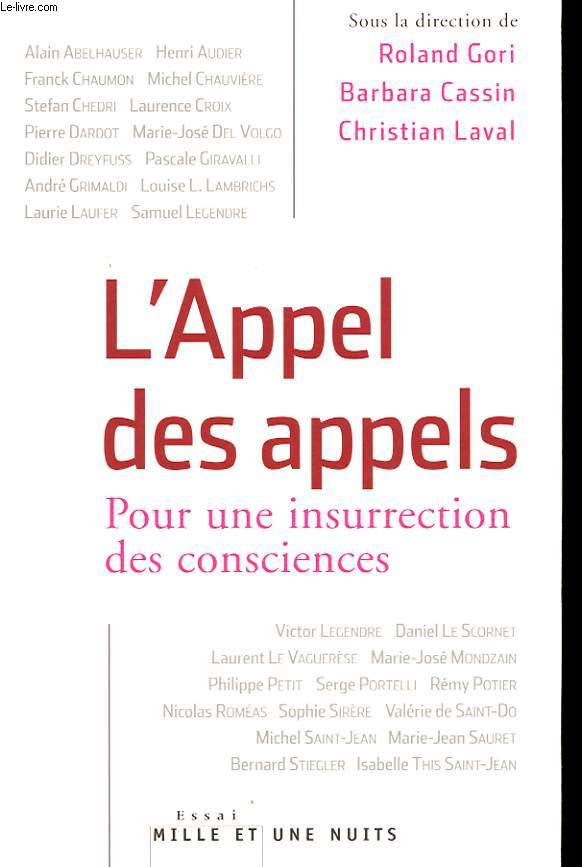 L'APPEL DES APPELS. POUR UNE INSURRECTION DES CONSCIENCES