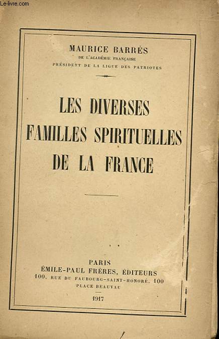 LES DIVERSES FAMILLES SPIRITUELLES DE LA FRANCE