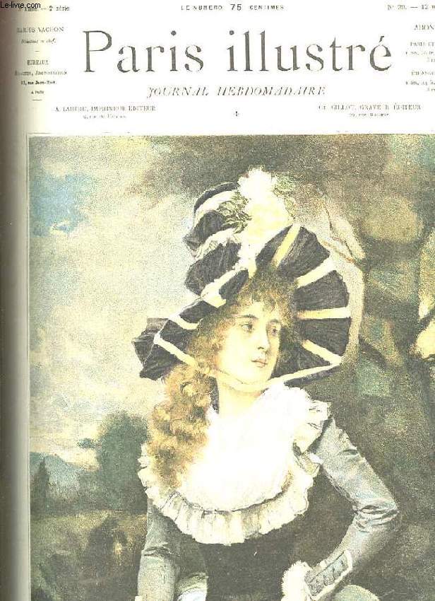 PARIS ILLUSTRE. JOURNAL HEBDOMADAIRE. N29. 5 EME ANNEE. 2EME SERIE. UNE ELEGANTE EN 1787