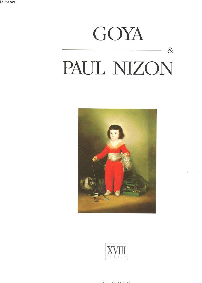 GOYA. PAUL NIZON