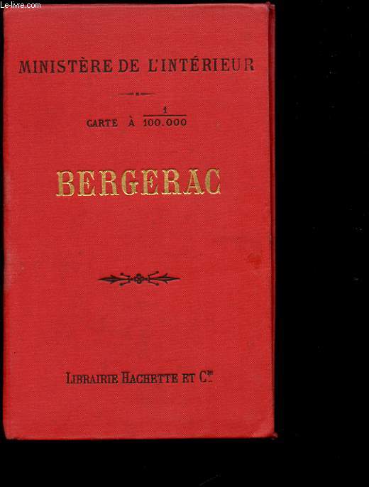 BERGERAC. CARTE A 1 /100.000 FEUILLE XIII-29.