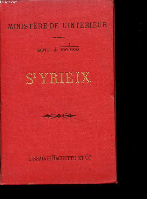 ST YRIEUX CARTE A 1/100.000 FEUILLE XIV-26