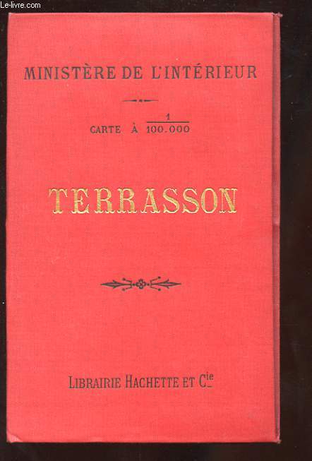 TERRASSON. CARTE A 1/100.000 FEUILLE XIV-28.