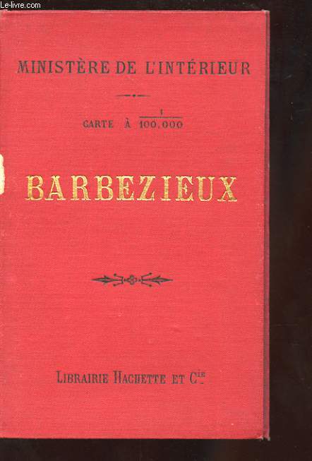 BARBEZIEUX. CARTE A 1/100.000 FEUILLE XII-27