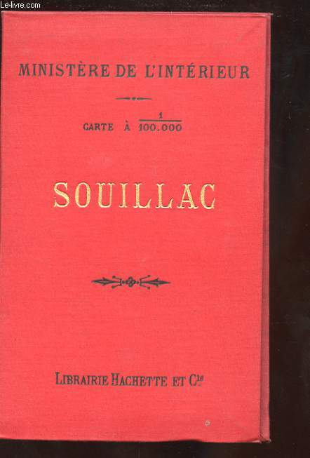 SOUILLAC CARTE A 1/100.000. FEUILLE XV-29
