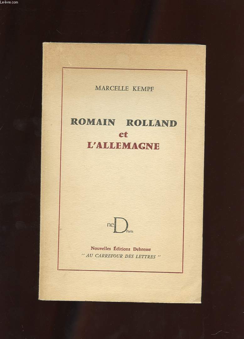 ROMAIN ROLLAND ET L'ALLEMAGNE