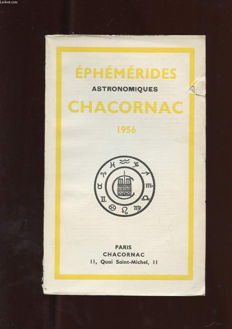 EPHEMERIDES ASTRONOMIQUES. CHACORNAC. 24 EME ANNEE
