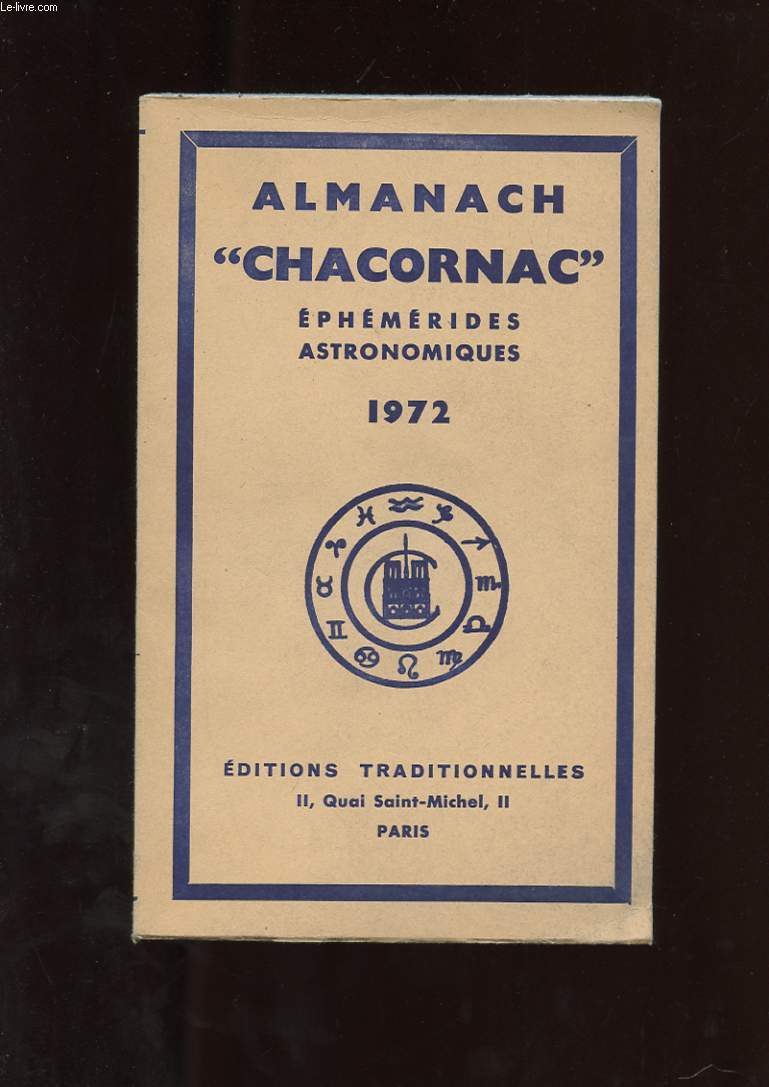 ALMANACH CHACORNAC. EPHEMERIDES ASTRONOMIQUES