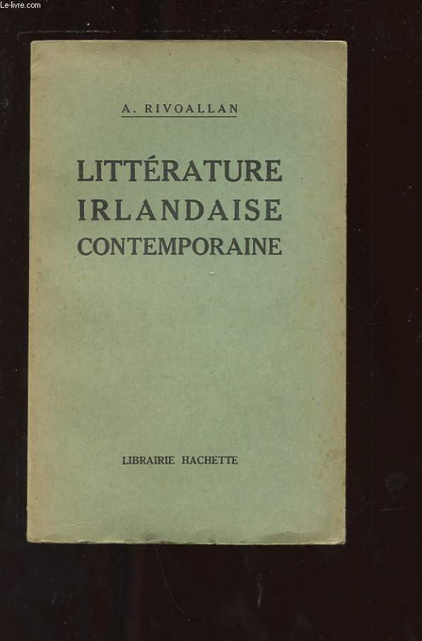 LITTERATURE IRLANDAISE CONTEMPORAINE