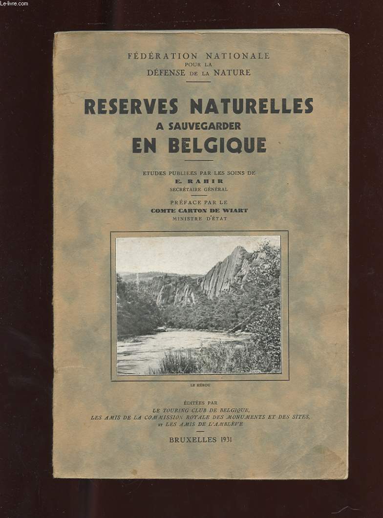 RESERVES NATURELLES A SAUVEGARDER EN BELGIQUE.