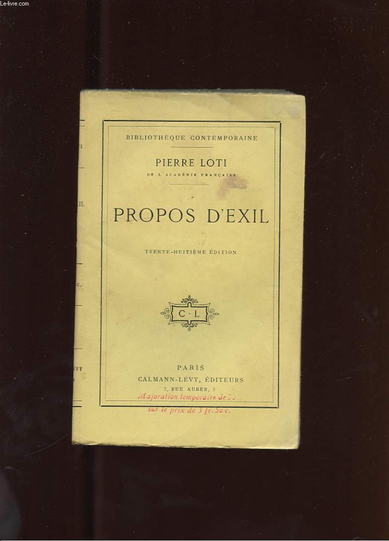 PROPOS D'EXIL