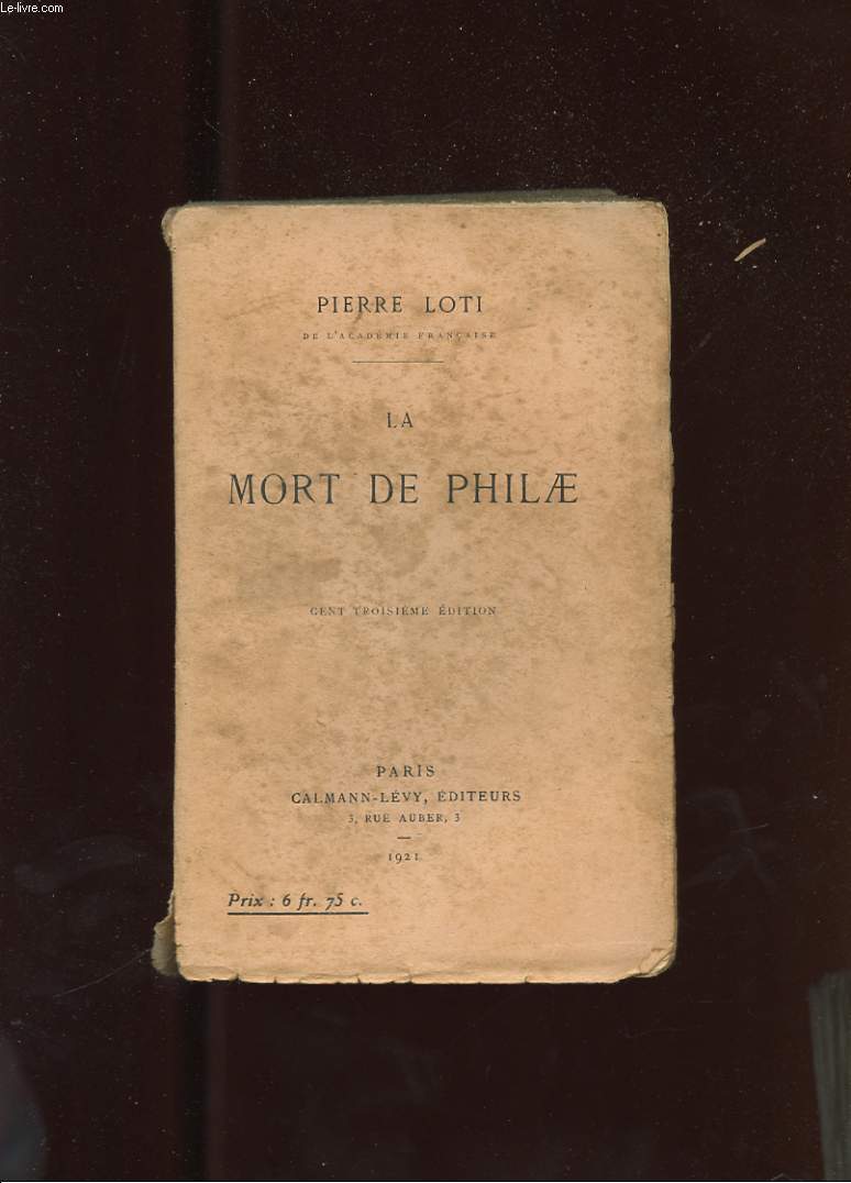 LA MORT DE PHILAE