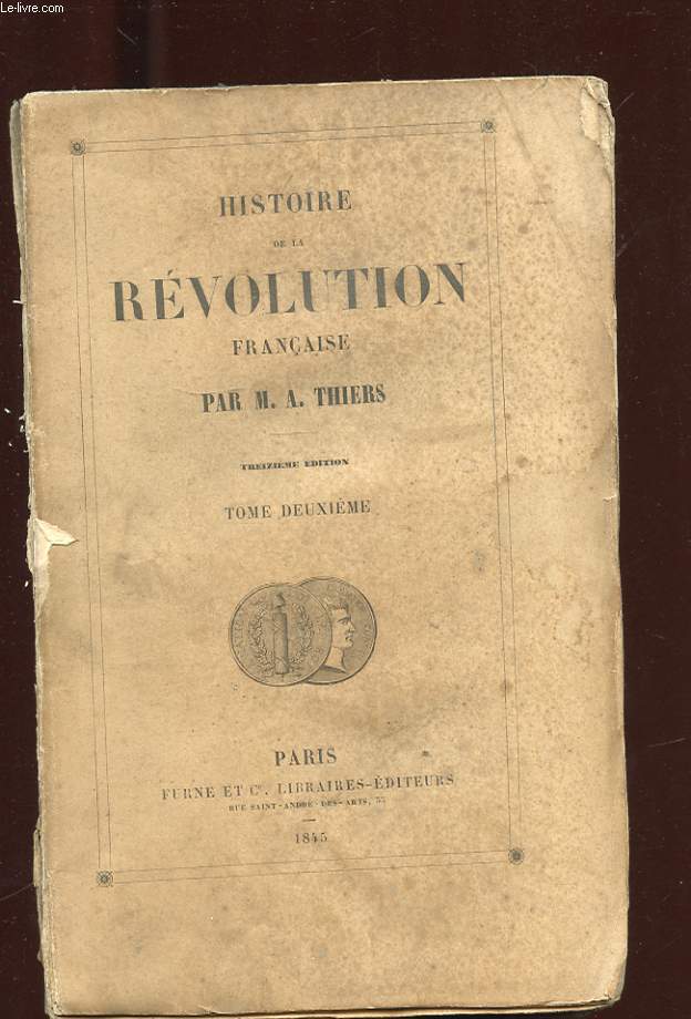 HISTOIRE DE LA REVOLUTION FRANCAISE. TOME 2.