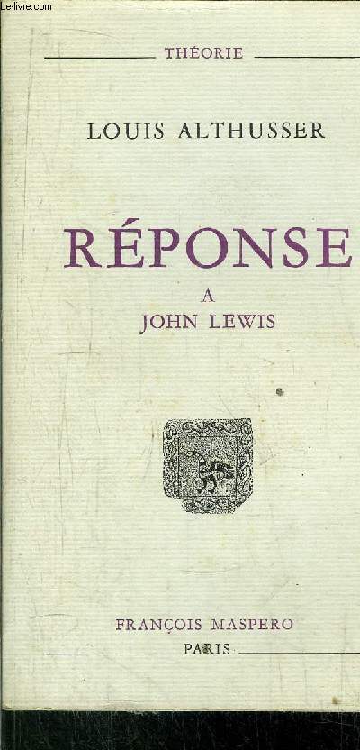 REPONSE A JOHN LEWIS