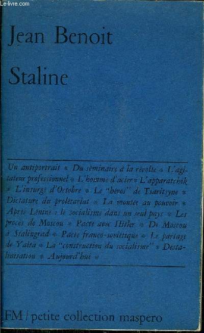 STALINE-PETITE COLLECTION MASPERO N°117
