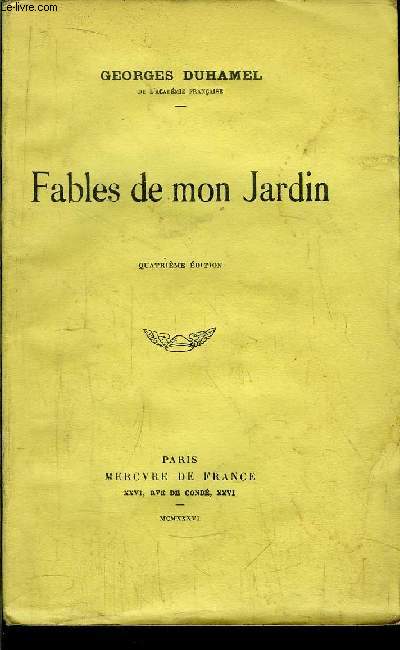 FABLES DE MON JARDIN