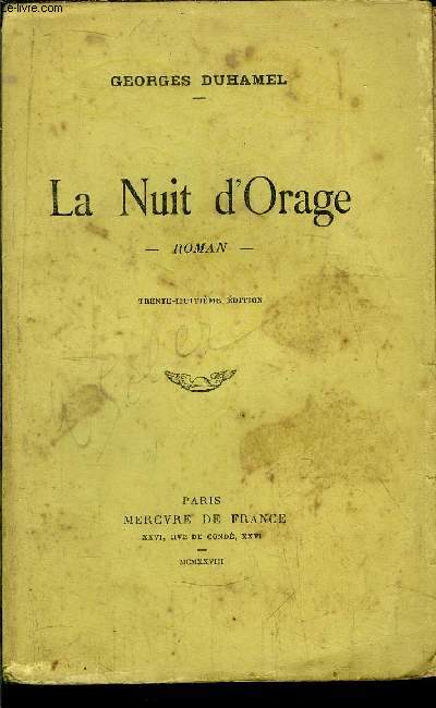 LA NUIT D'ORAGE