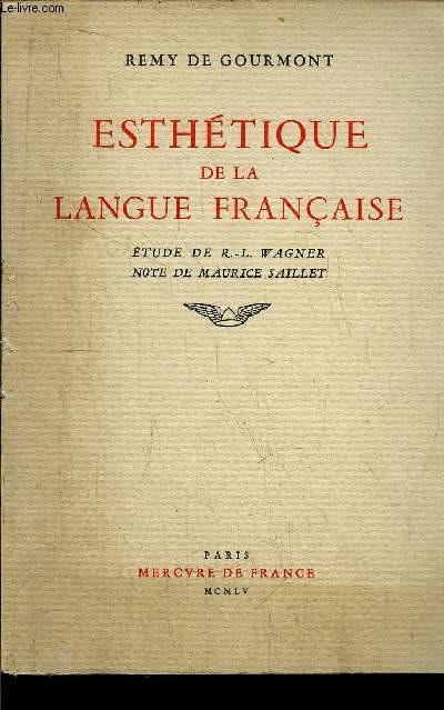 ESTHETIQUE DE LA LANGUE FRANCAISE