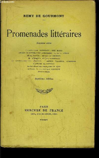 PROMENADES LITTERAIRES