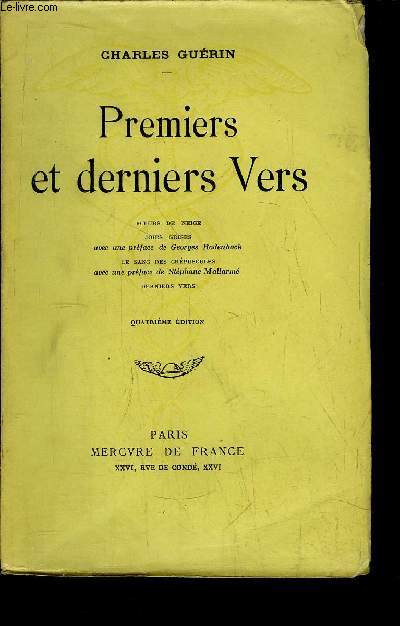 PREMIERS ET DERNIERS VERS