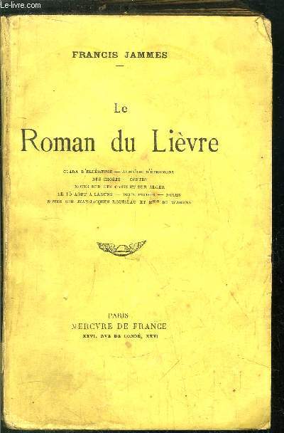 LE ROMAN DU LIEVRE