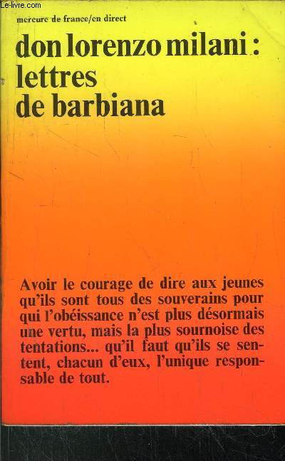 LETTRES DE BARBIANA