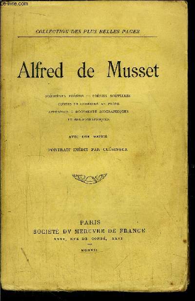 ALFRED DE MUSSET